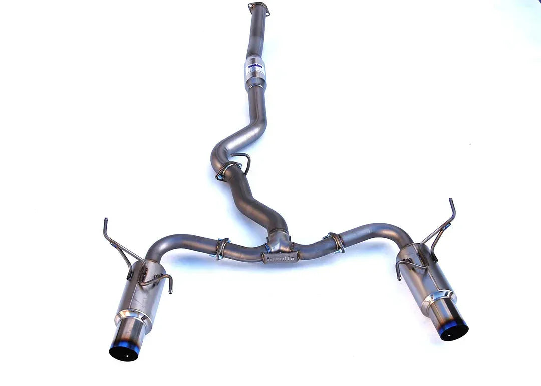 Invidia 08+ Subaru WRX/STI 4dr N1 Twin Outlet Single Layer Tip Titanium Cat-Back Exhaust