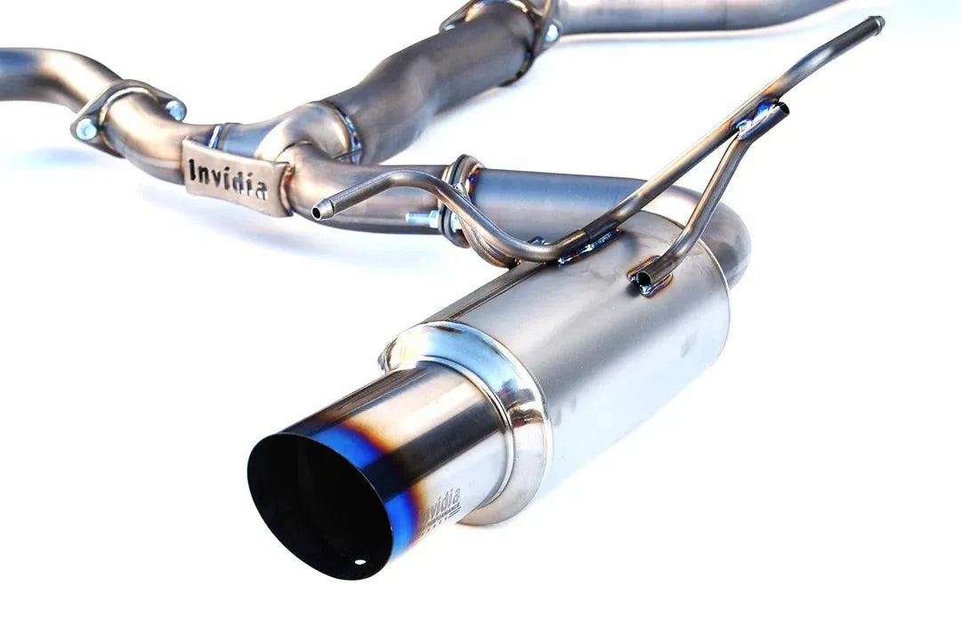 Invidia 08+ Subaru WRX/STI 4dr N1 Twin Outlet Single Layer Tip Titanium Cat-Back Exhaust