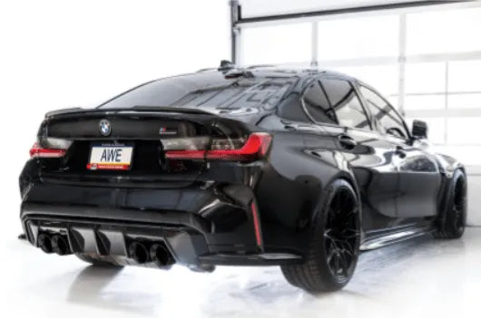AWE Tuning Track Edition Catback Exhaust for BMW G8X M3/M4 - Diamond Black Tips (3020-42482)