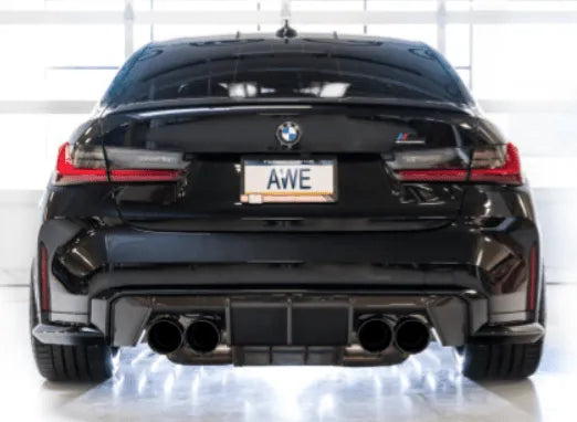AWE Tuning Track Edition Catback Exhaust for BMW G8X M3/M4 - Diamond Black Tips (3020-42482)