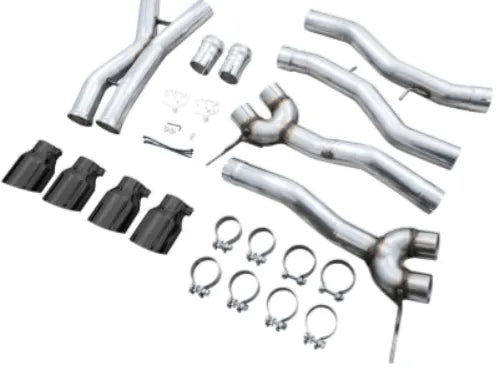 AWE Tuning Track Edition Catback Exhaust for BMW G8X M3/M4 - Diamond Black Tips (3020-42482)