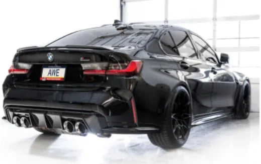 AWE Tuning Track Edition Catback Exhaust for BMW G8X M3/M4 - Chrome Silver Tips (3020-43482)