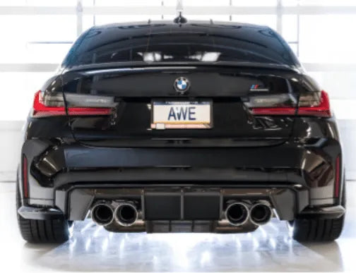 AWE Tuning Track Edition Catback Exhaust for BMW G8X M3/M4 - Chrome Silver Tips (3020-43482)