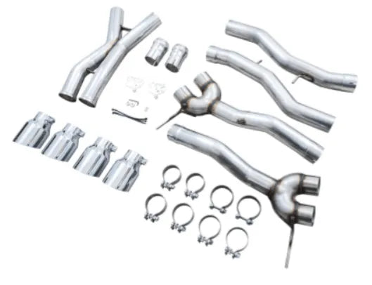 AWE Tuning Track Edition Catback Exhaust for BMW G8X M3/M4 - Chrome Silver Tips (3020-43482)