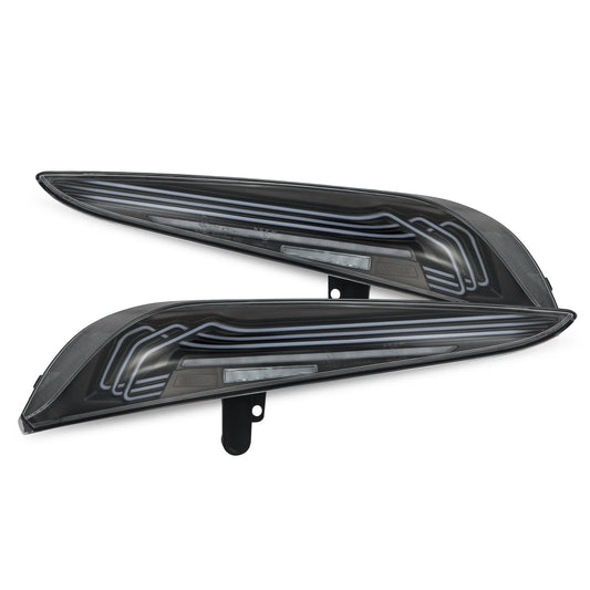 AlphaRex 20-25 Laser Style LUXX-Series LED Tail Lights Black | Toyota Supra (20-25) (609010)