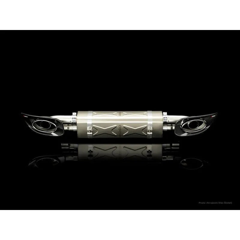 Akrapovic Slip-On Line Exhaust w/ Titanium Tips | Porsche 911 Turbo/S (997.2) (S-PO997TFLH)