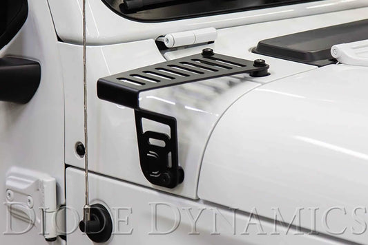 Diode Dynamics 18-21 Jeep JL Wrangler/Gladiator SS6 Cowl LED Bracket Kit - White Driving