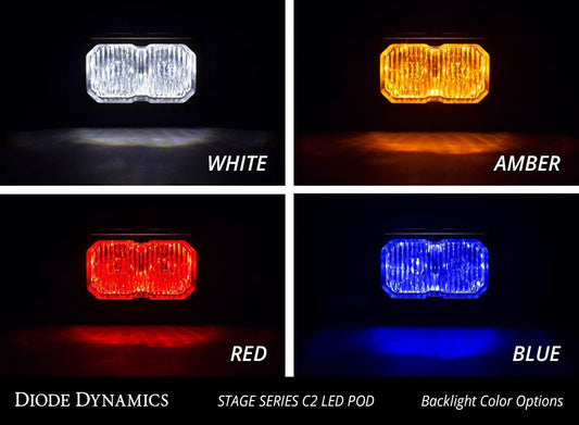 Diode Dynamics Stage Series 2 In LED Pod Pro - Yellow Fog Standard ABL (Pair)