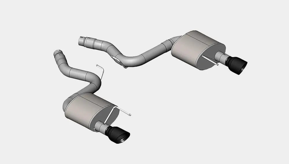 Corsa 2015-2017 Ford Mustang GT Fastback 5.0 3in Xtreme Cat Back Exhaust w/ Dual Black 4.5in Tips