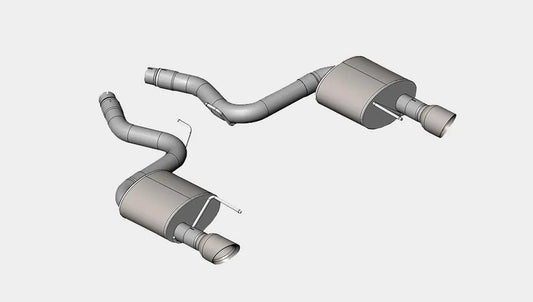 Corsa 2015-2017 Ford Mustang GT 5.0 3in Axle Back Exhaust Polish Dual 4.5in Tip Sport