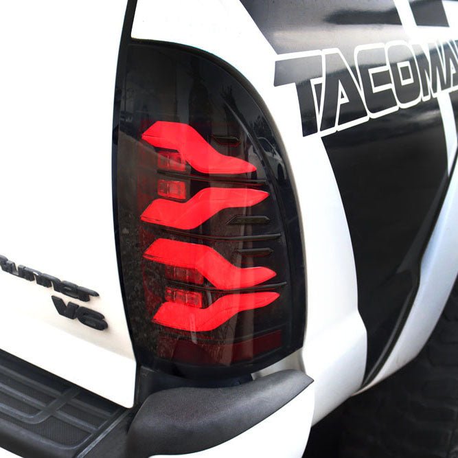 AlphaRex 05-15 Toyota Tacoma LUXX LED Taillights Blk w/Activ Light/Seq Signal