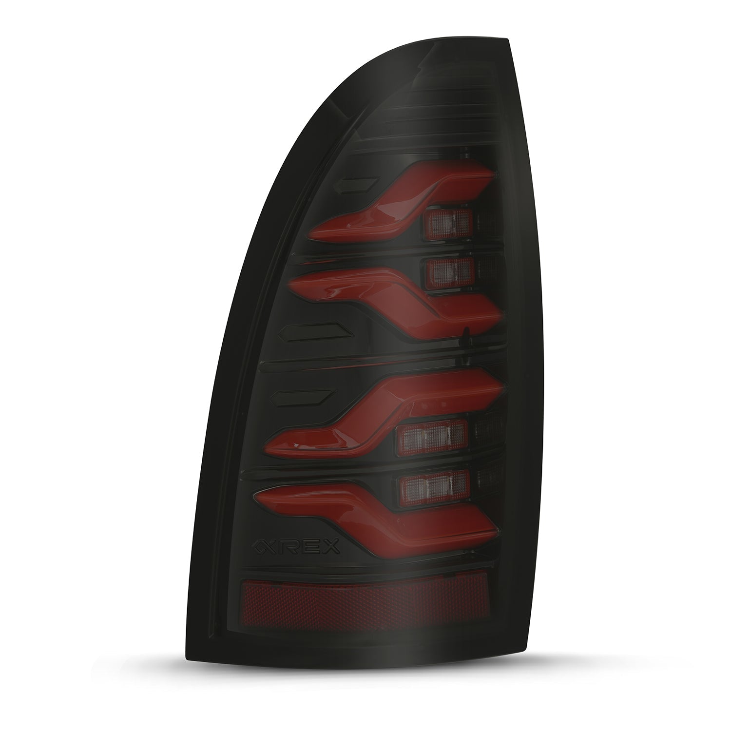 AlphaRex 05-15 Toyota Tacoma LUXX LED Taillights Blk/Red w/Activ Light/Seq Signal