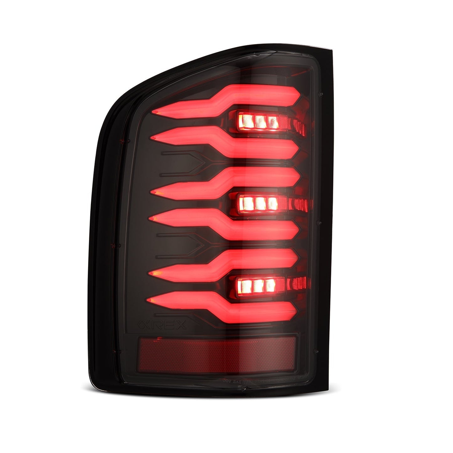 AlphaRex 07-13 Chevrolet Silverado 1500 (Ex. Hybrid Models) LUXX-Series LED Tail Lights Alpha-Black