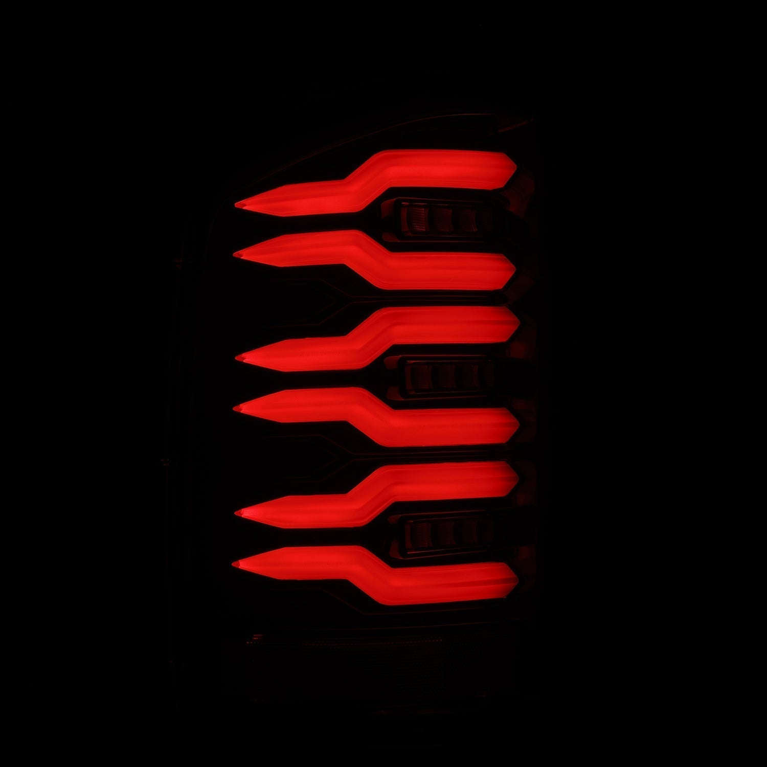 AlphaRex 07-13 Chevrolet Silverado 1500 (Ex. Hybrid Models) LUXX-Series LED Tail Lights Alpha-Black