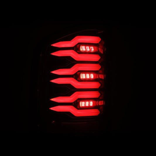 AlphaRex 07-13 Chevrolet Silverado 1500 (Ex. Hybrid Models) LUXX-Series LED Tail Lights Alpha-Black