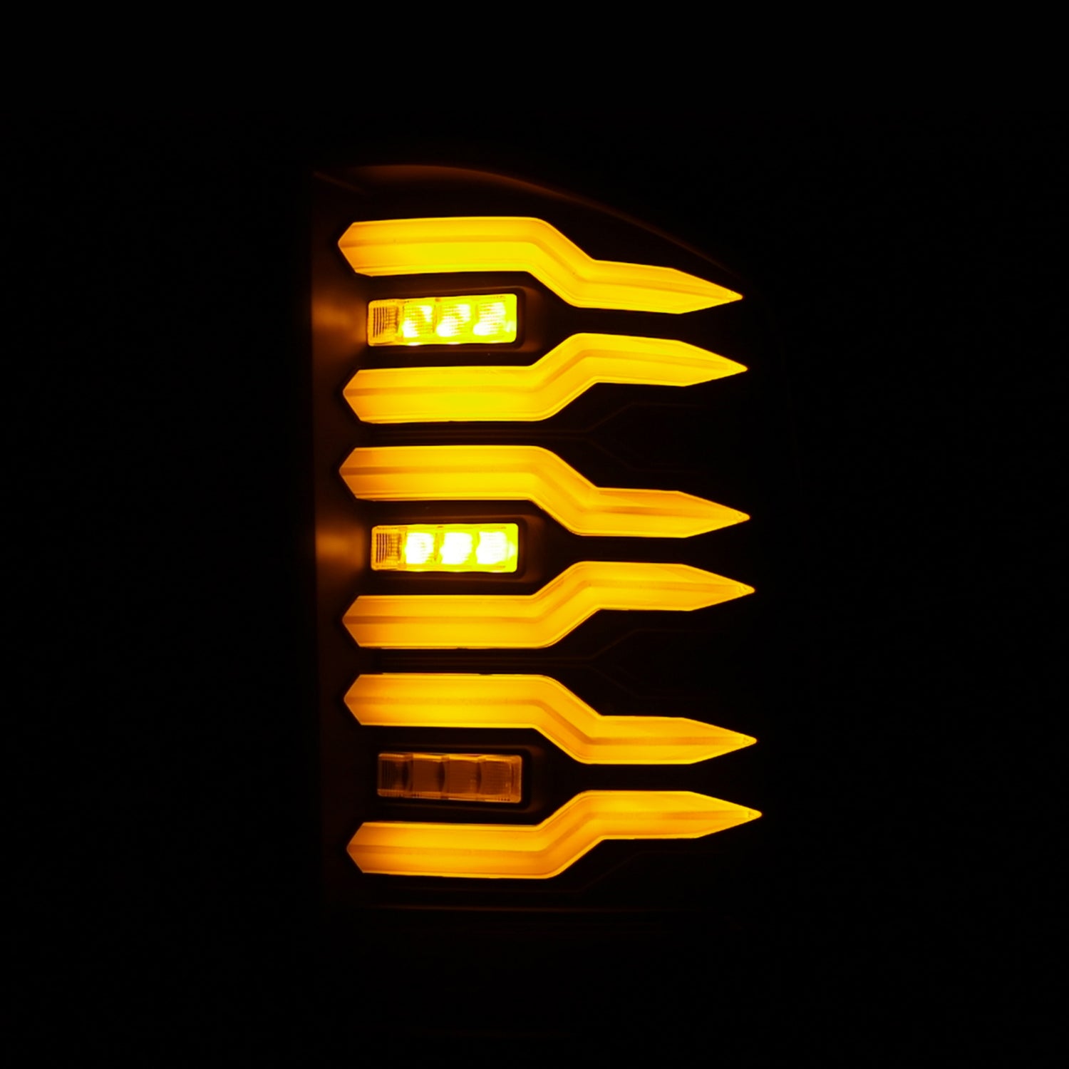 AlphaRex 07-14 Chevrolet Silverado 1500/2500HD/3500HD Luxx-Series LED Tail Lights Blk w/Smoked Lens