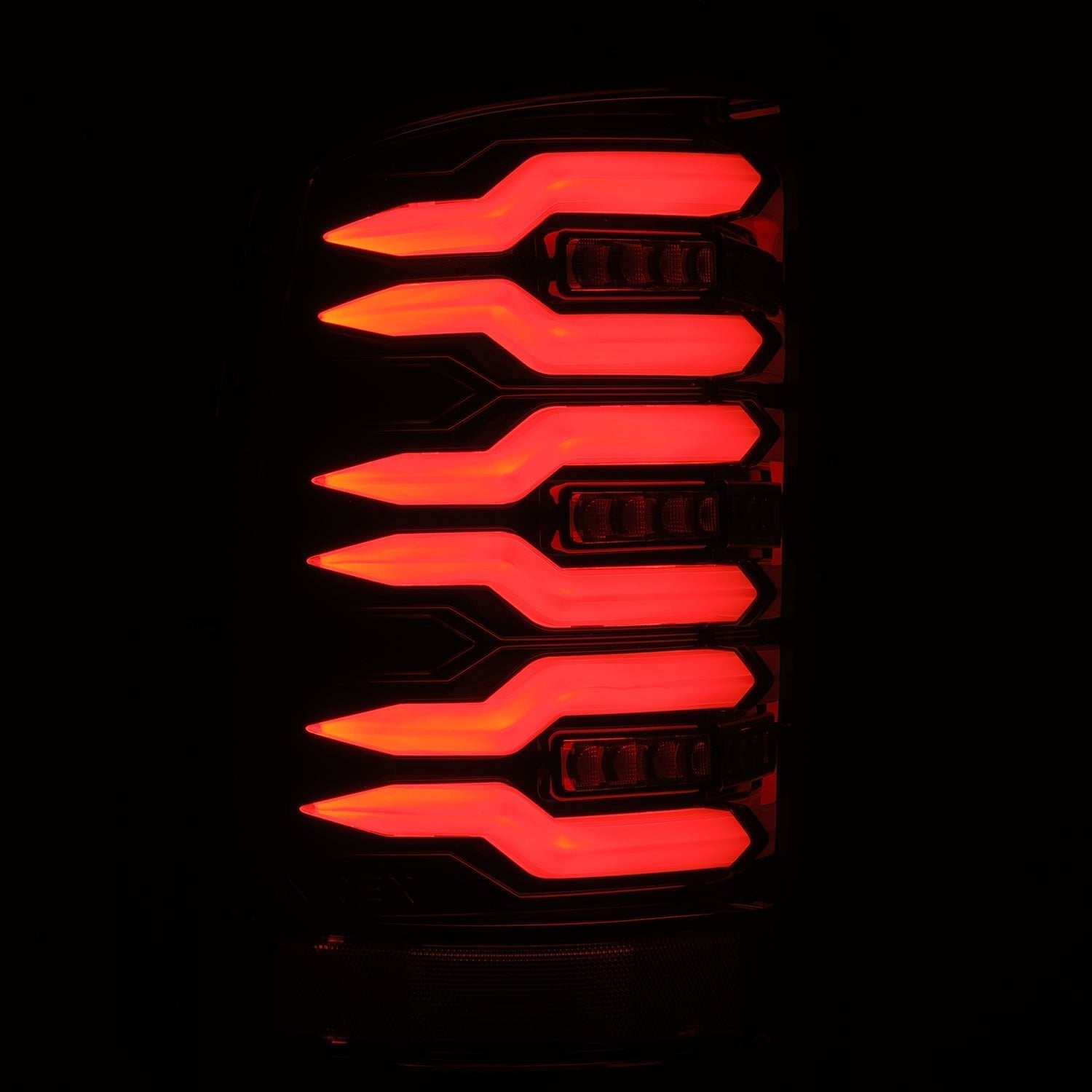 AlphaRex 07-13 GMC Sierra 1500/2500HD/3500HD Luxx Series LED Tail Lights - Alpha Black