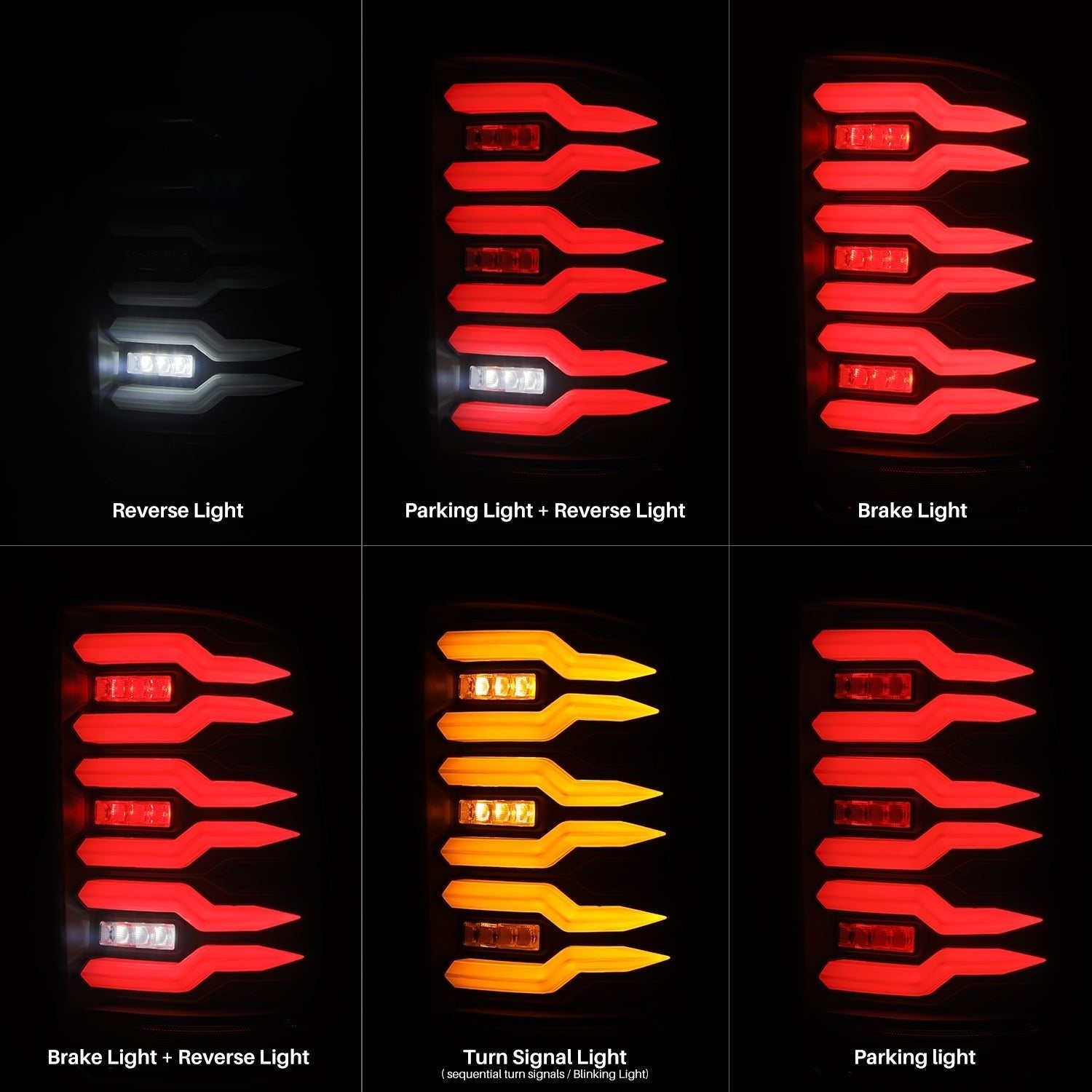 AlphaRex 07-13 GMC Sierra 1500/2500HD/3500HD Luxx Series LED Tail Lights - Alpha Black