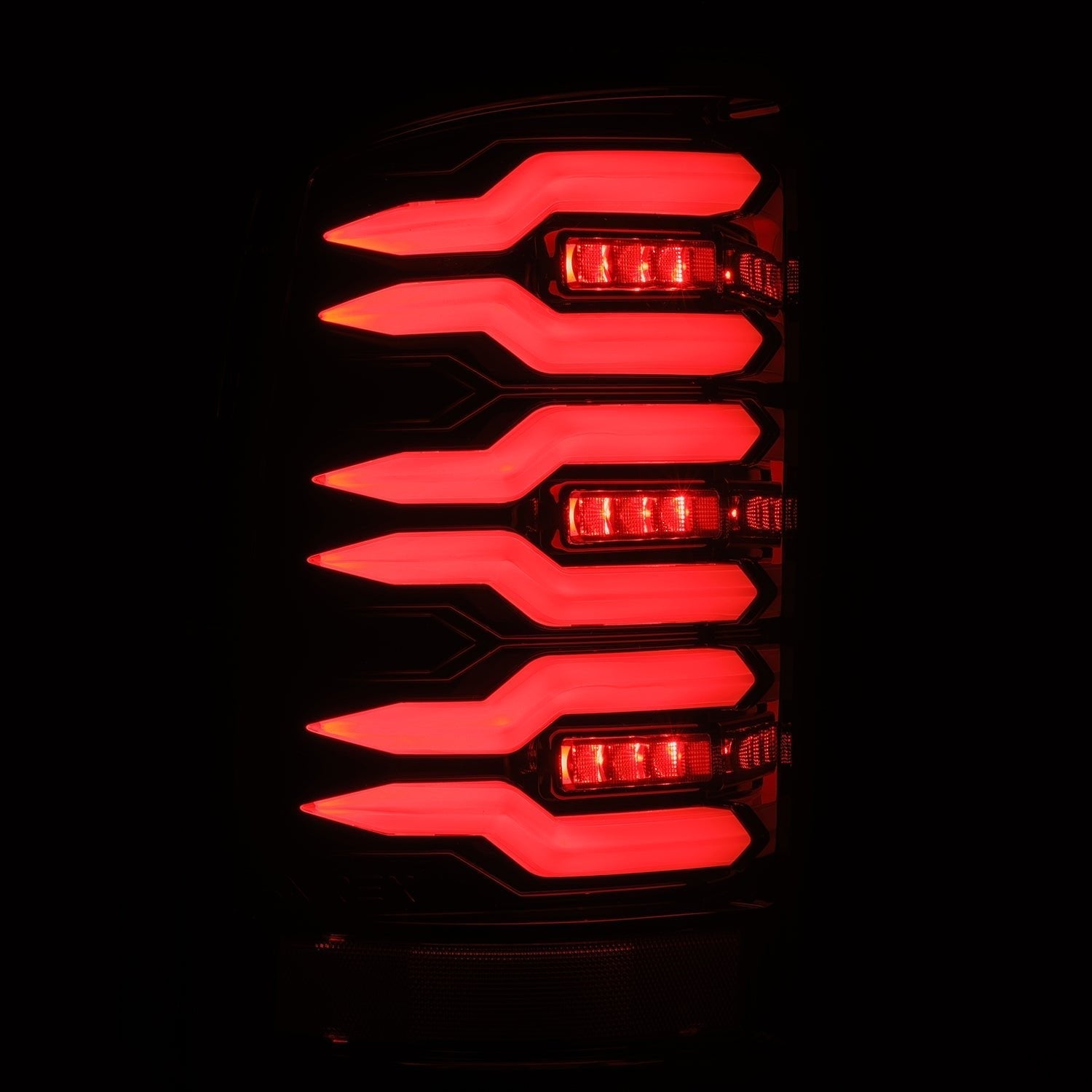 AlphaRex 07-13 GMC Sierra 1500/2500HD/3500HD Luxx Series LED Tail Lights - Alpha Black