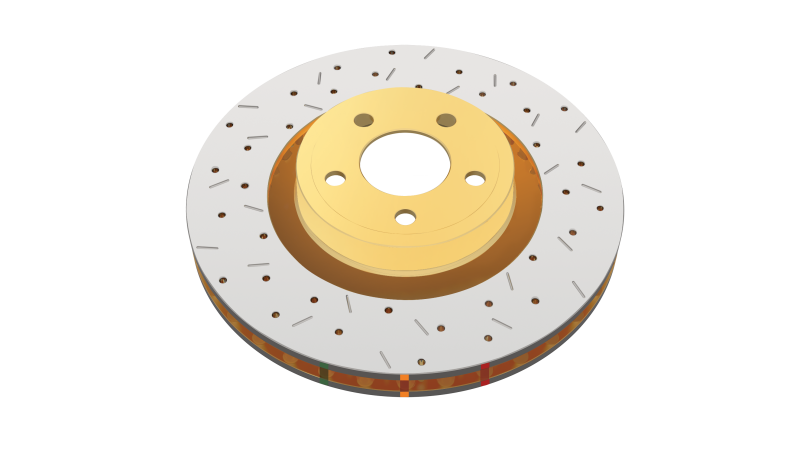 DBA 04-17 Subaru WRX STi Rear Cross Drilled & Slotted 4000 XS Series Rotor