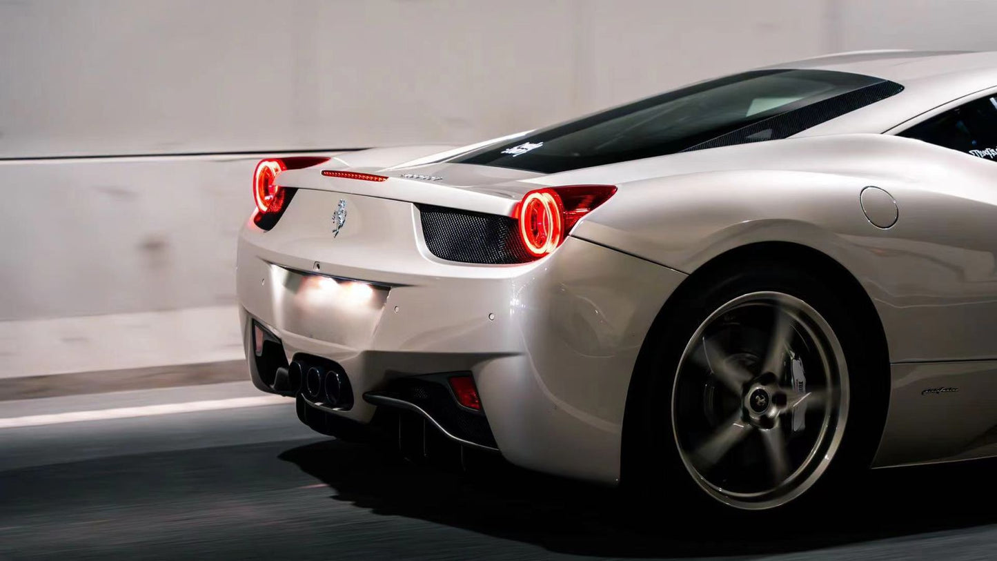 AlphaRex 10-15 Ferrari 458 NOVA-Series Prismatic LED Tail Lights Red Smoke