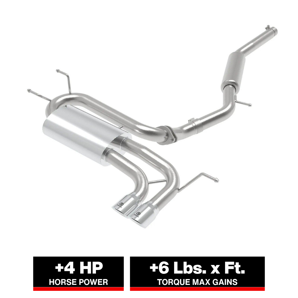 aFe Takeda 2-1/2in SS-304 Cat-Back Exhausts w/ Black Tip 16-19 Mazda MX-5 Miata ND 2.0T
