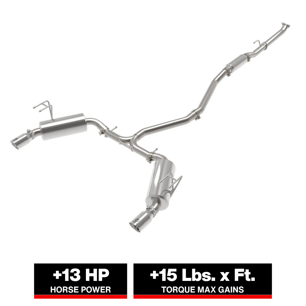 aFe Takeda 2.5in 304 SS Cat-Back Exhaust System w/CF Tips 2022+ Honda Civic L4-1.5L (t)