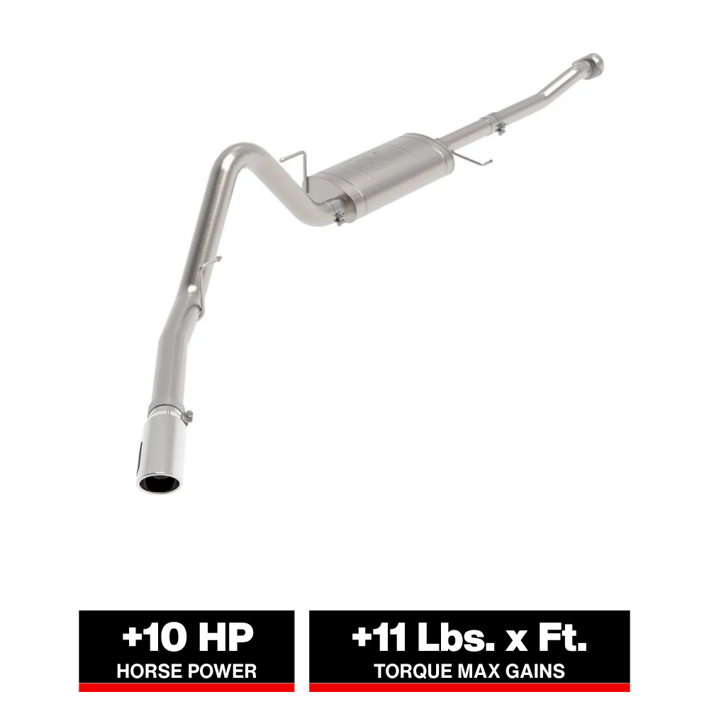 aFe Apollo GT 3in 409 SS Cat-Back Exhaust 2021 Ford F-150 V6 2.7L/3.5L (tt)/V8 5.0L w/ Polished Tips