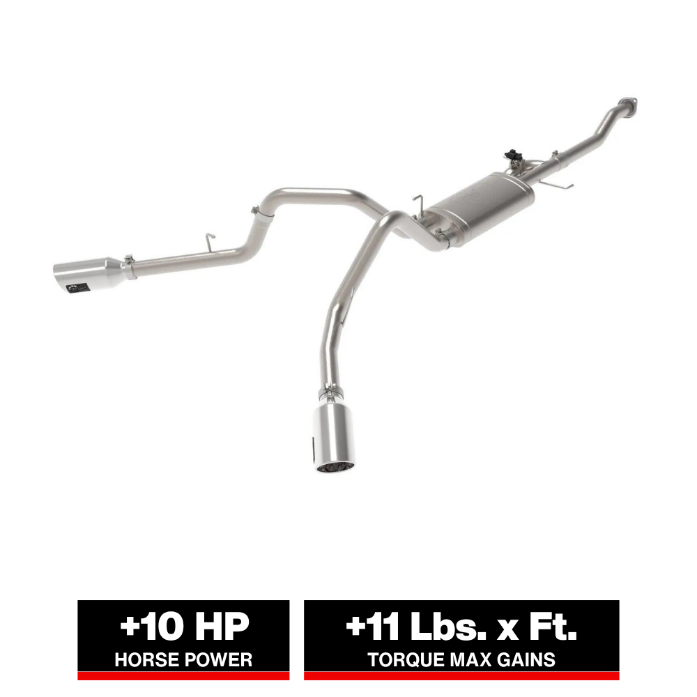 aFe Gemini XV 3in 304 SS Cat-Back Exhaust 15-20 Ford F-150 V6 2.7L/3.5 w/ Polished Tips