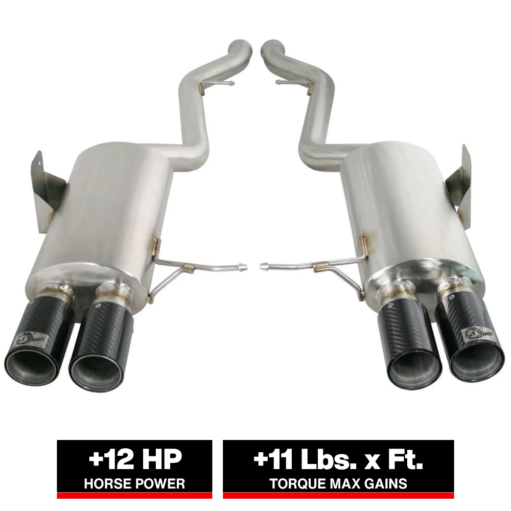 aFe MACH Force XP Exhaust Cat-Back 2.5in Dia Carbon Fiber Tips SS-304 08-13 BMW M3 (E90) V8 4.0L