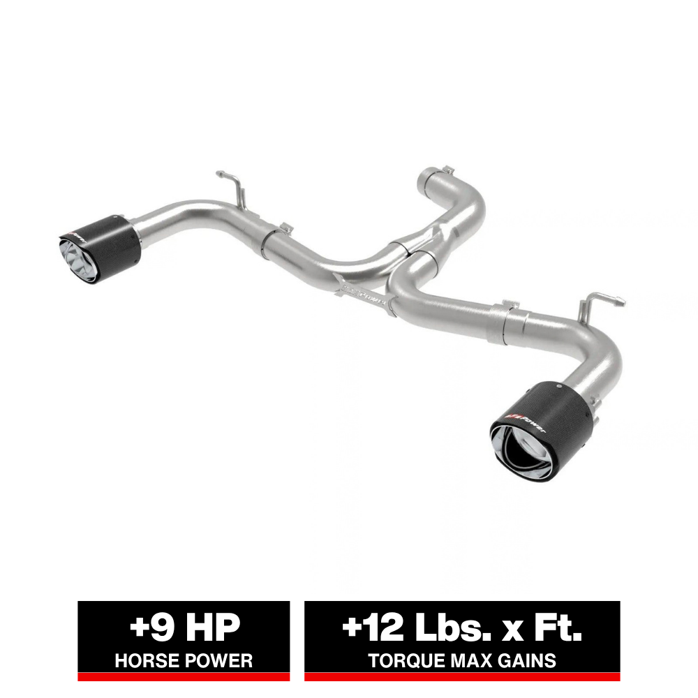 aFe 18-20 VW GTI (MK7.5) 2.0L MACH Force-Xp 3in to 2.5in 304 SS Axle-Back Exhaust System- Carb. Tips
