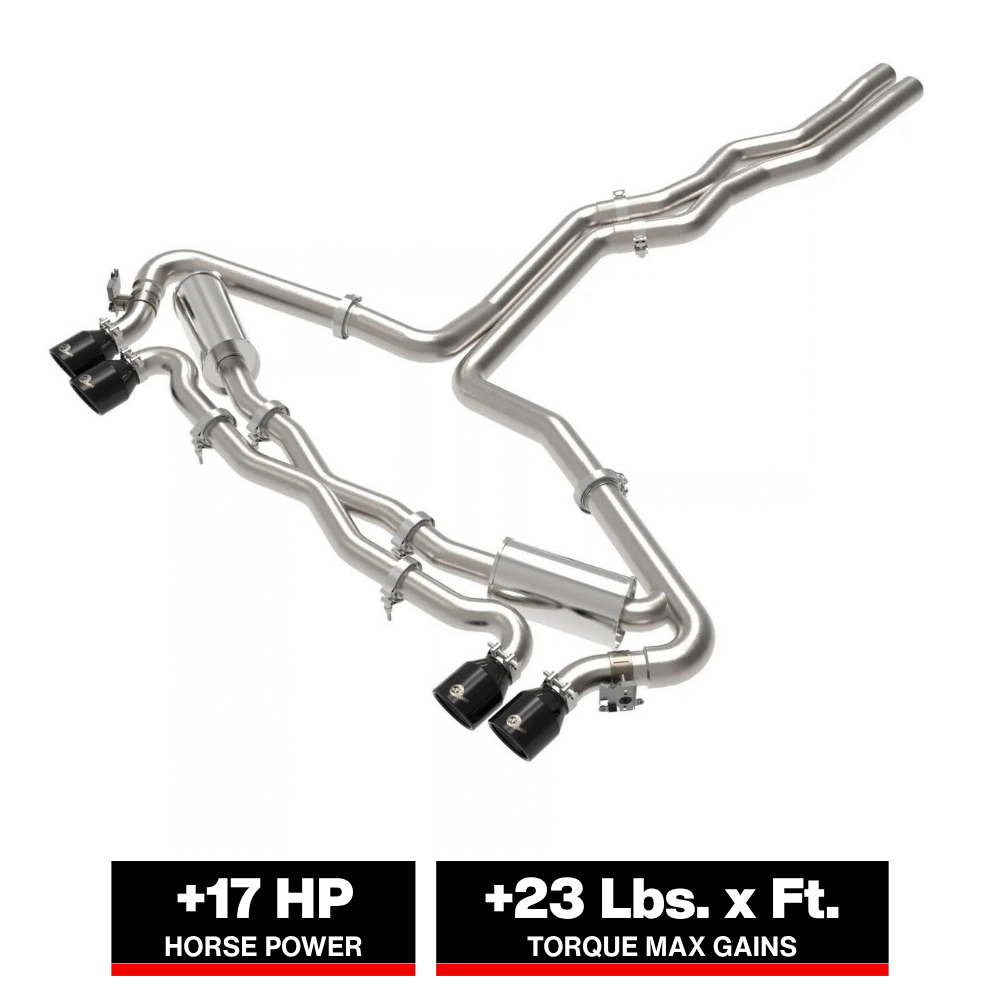 aFe 20-22 Audi RS6 Avant V8 4L (tt) MACH Force-Xp 3in to 2.5in 304 SS Cat-Back Exhaust w/ Black Tip