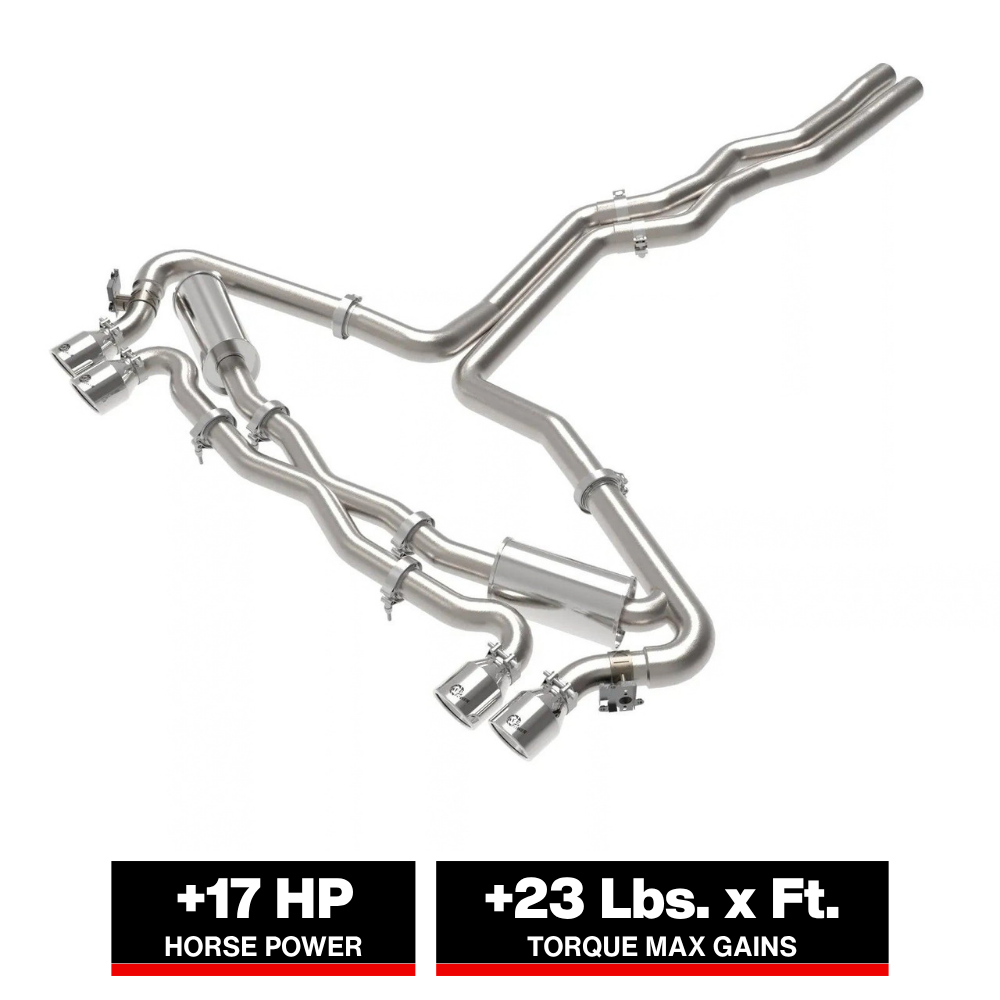 aFe 20-22 Audi RS6 Avant V8 4L(tt) MACH Force-Xp 3in to 2.5in 304 SS Cat-Back Exhaust w/Polished Tip