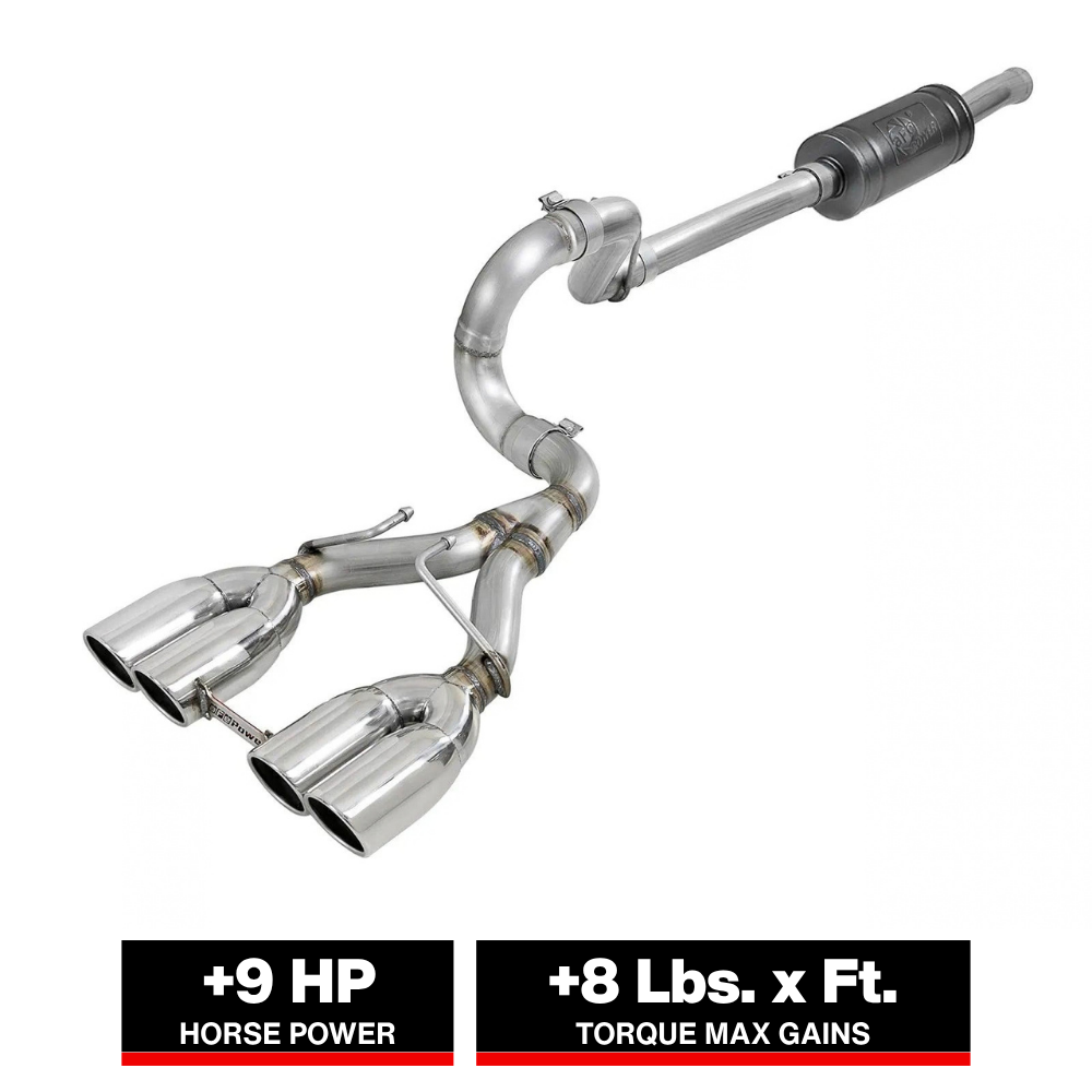 aFe Rebel Series 2.5in 304 SS Cat-Back Exhaust w/ Polished Tip 18-20 Jeep Wrangler (JL)