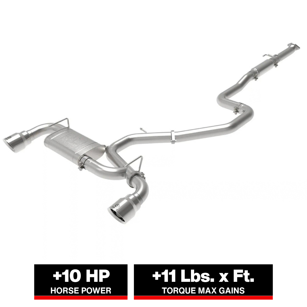 aFe Takeda Exhaust Cat-Back 19-20 Hyundai Veloster N 304SS Polished Dual Tips Exhaust