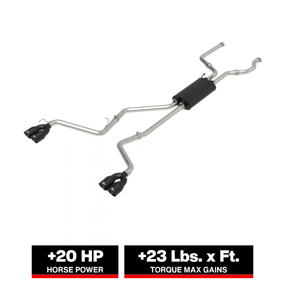 aFe MACH Force-Xp 2.5in. 304 SS C/B Exhaust 20-21 Ford Explorer V6-3.0L - Black Tip