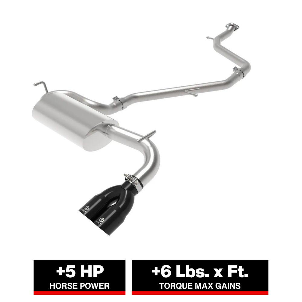aFe Takeda 18-21 Toyota C-HR 2.0L 2.5in 304 Stainless Steel Cat-Back Exhaust w/ Black Tip