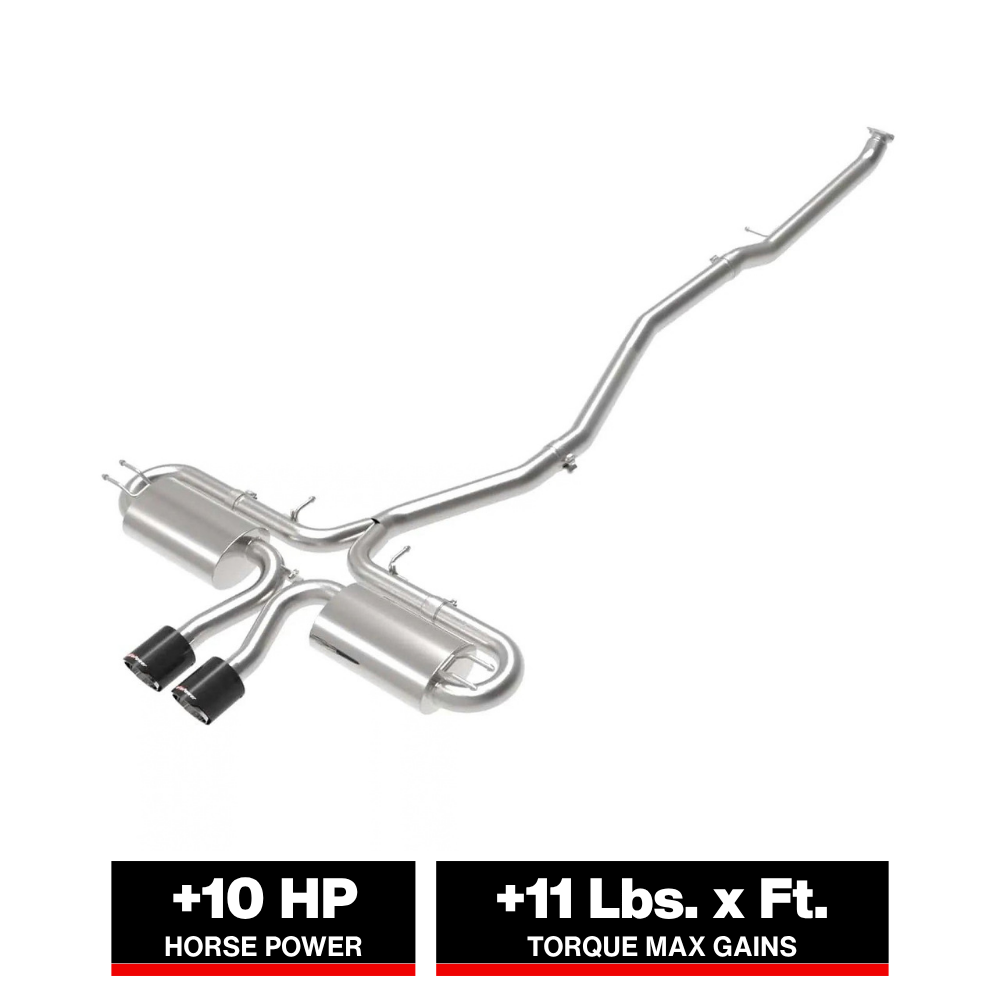 aFe POWER Takeda 3in 304 SS Cat-Back Exh w/Center Carbon Fiber Tips 17-19 Honda Civic Si L4-1.5L (t)