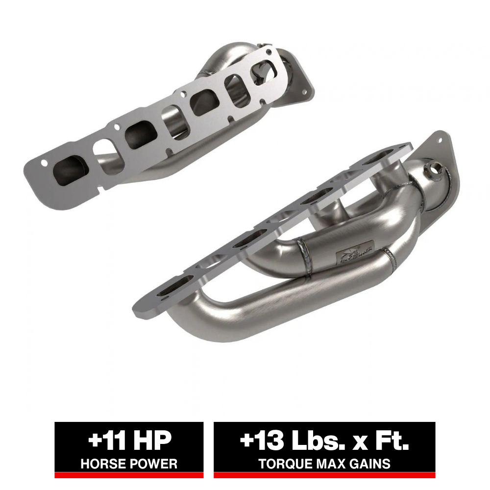 aFe 21-22 Jeep Wrangler 392 Twisted Steel Header 1-7/8 IN to 2-3/4 IN 304 w/ Raw Finish