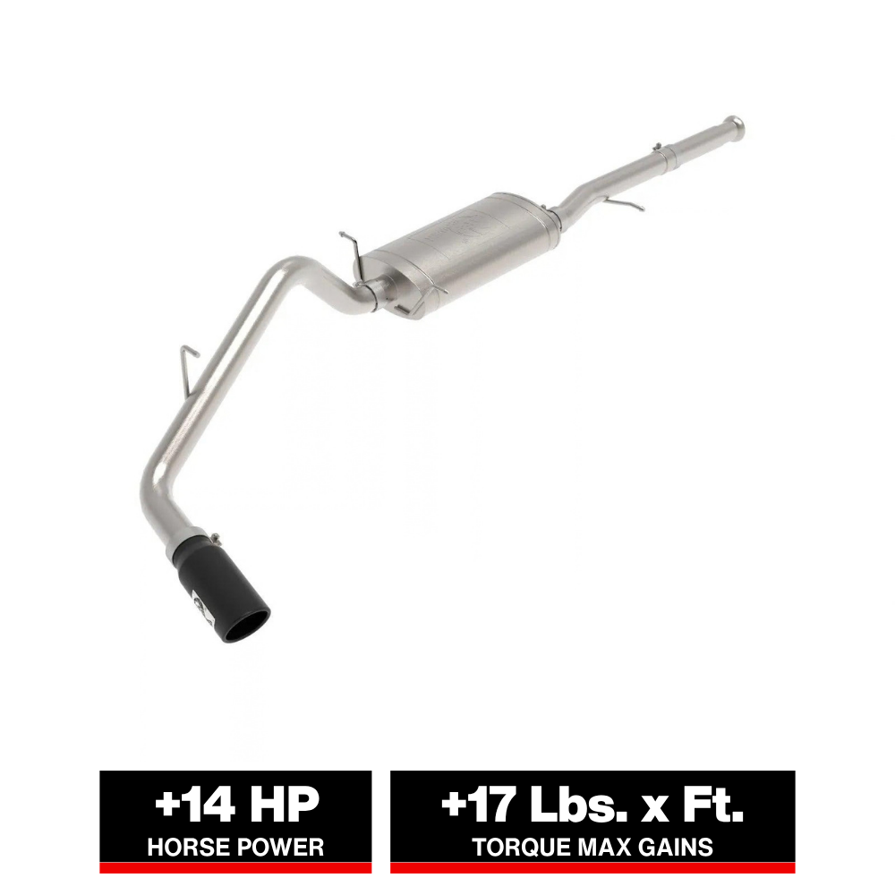 aFe Apollo GT Series Cat-Back Exhaust System GM Trucks 09-18 V6-4.3L/V8-4.8/5.3L- Black Tip