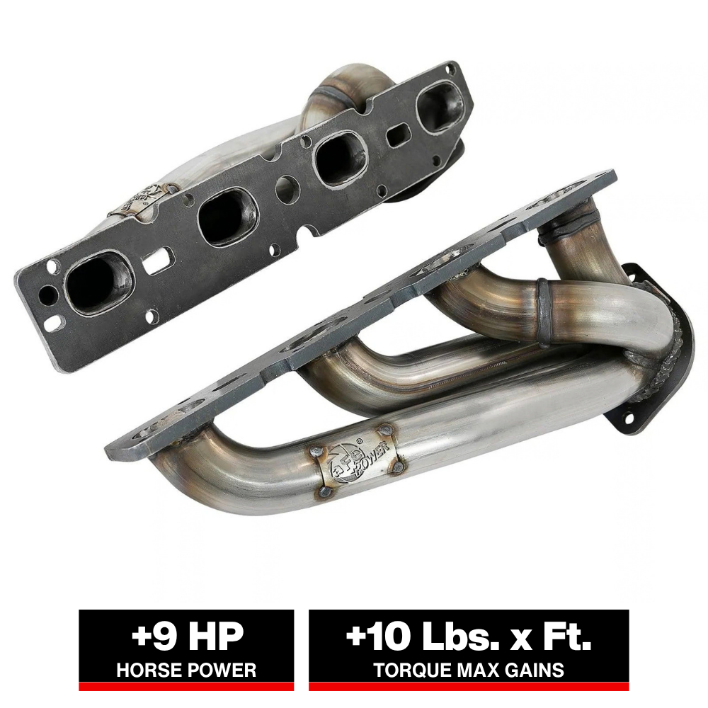 aFe Power Twisted Steel 304SS Shorty Header 09-18 Dodge Challenger / Charger V8-5.7L