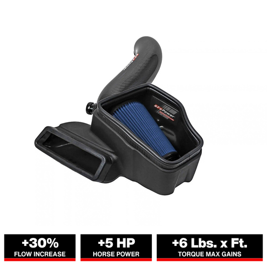 aFe 15-19 VW Golf R (MKVII) L4-2.0L (t) Track Series Carbon Fiber Intake System w/ Pro 5R Filter