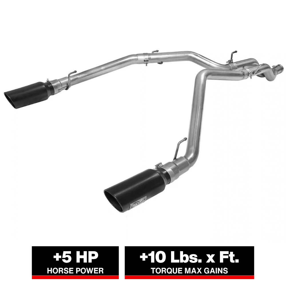 aFe MACH Force XP DPF-Back Exhaust 3in SS w/ 5in Black Tips 2014 Dodge Ram 1500 V6 3.0L EcoDiesel