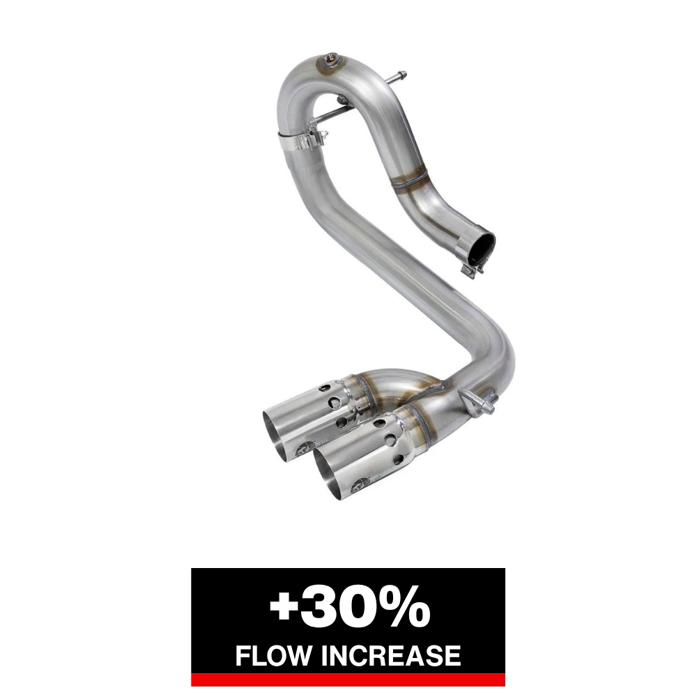 aFe Rebel Series DPF-Back 3in Side Exit SS Exhaust w/ IC Polished Tips 2016 GM Colorado/Canyon 2.8L