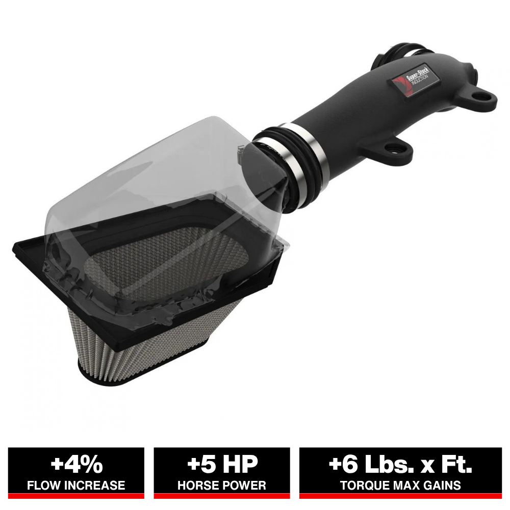 aFe Super Stock Induction System Pro Dry S Media 18-21 Jeep Wrangler JL L4-2.0L (t)