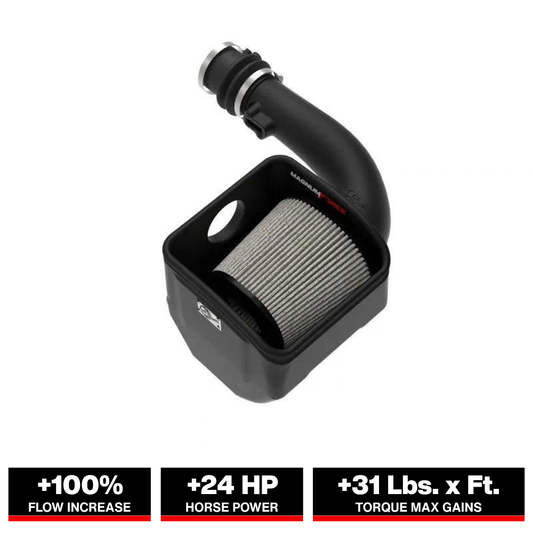 aFe Magnum FORCE Open Element Intake w/ Pro DRY S Filter Nissan Patrol (Y61) 17-24 L6-4.8L