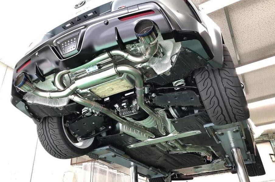 HKS 2019+ Toyota GR Supra w/o OPF Dual Hi-Power Titanium Tip Catback Exhaust