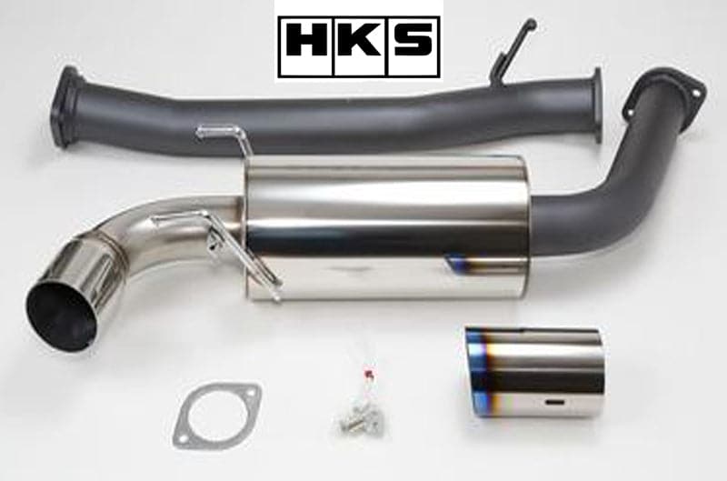 HKS RX8 75mm Single Ti-Tip Hi Power Cat-back Exhaust (SUS304 NO COATING)