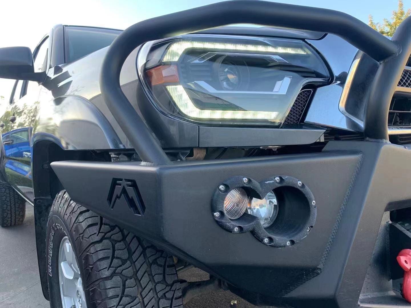 AlphaRex 12-15 Toyota Tacoma PRO-Series Projector Headlights Plank Style Alpha Black w/DRL