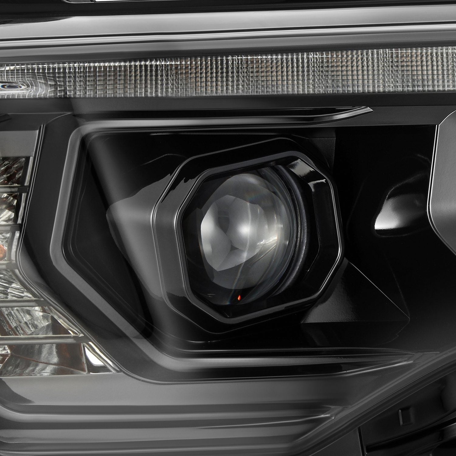 AlphaRex 14-20 Toyota 4Runner PRO-Series LED Proj Headlights Alpha-Black w/Sequential Signal/DRL